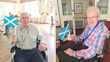 Glenrothes care home Residents support Scotland in Euros